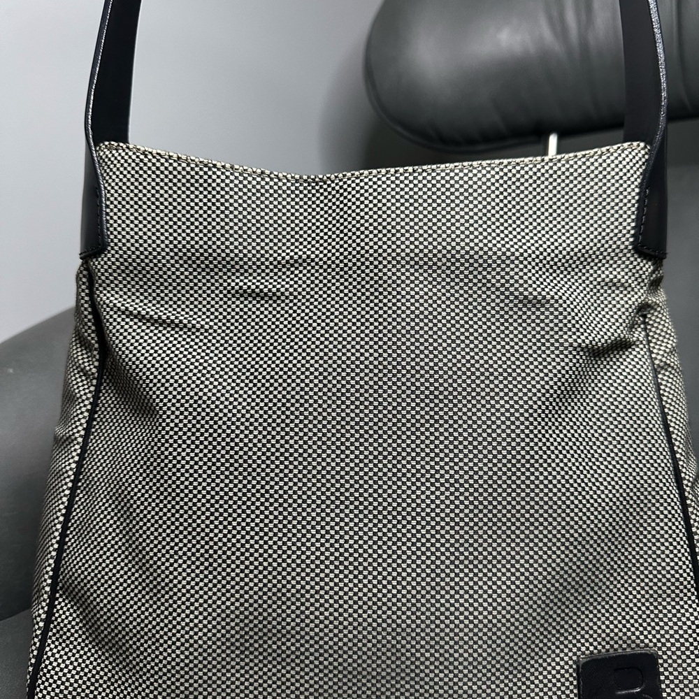 Bally Checkered Tote Bag